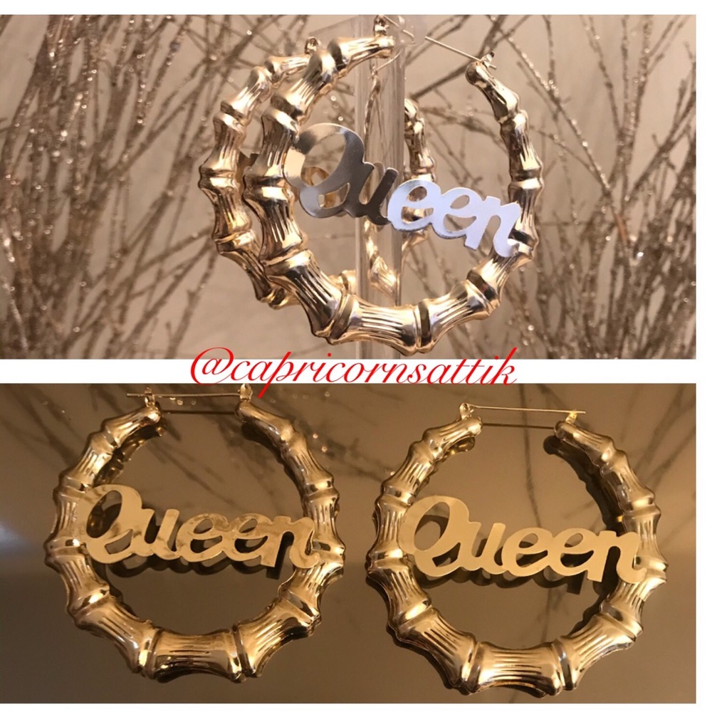 Gold Queen Hoops✨✨